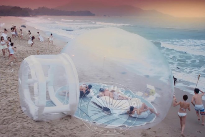 康马充气球形帐篷